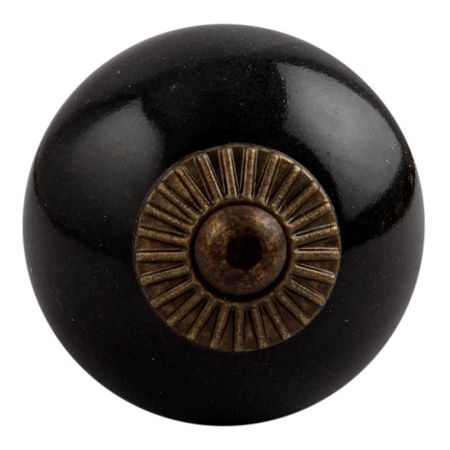Black Antique Ceramic Cabinet  Knob